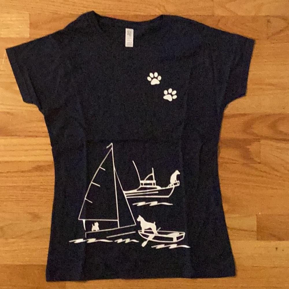 Nautical theme canine t-shirt new